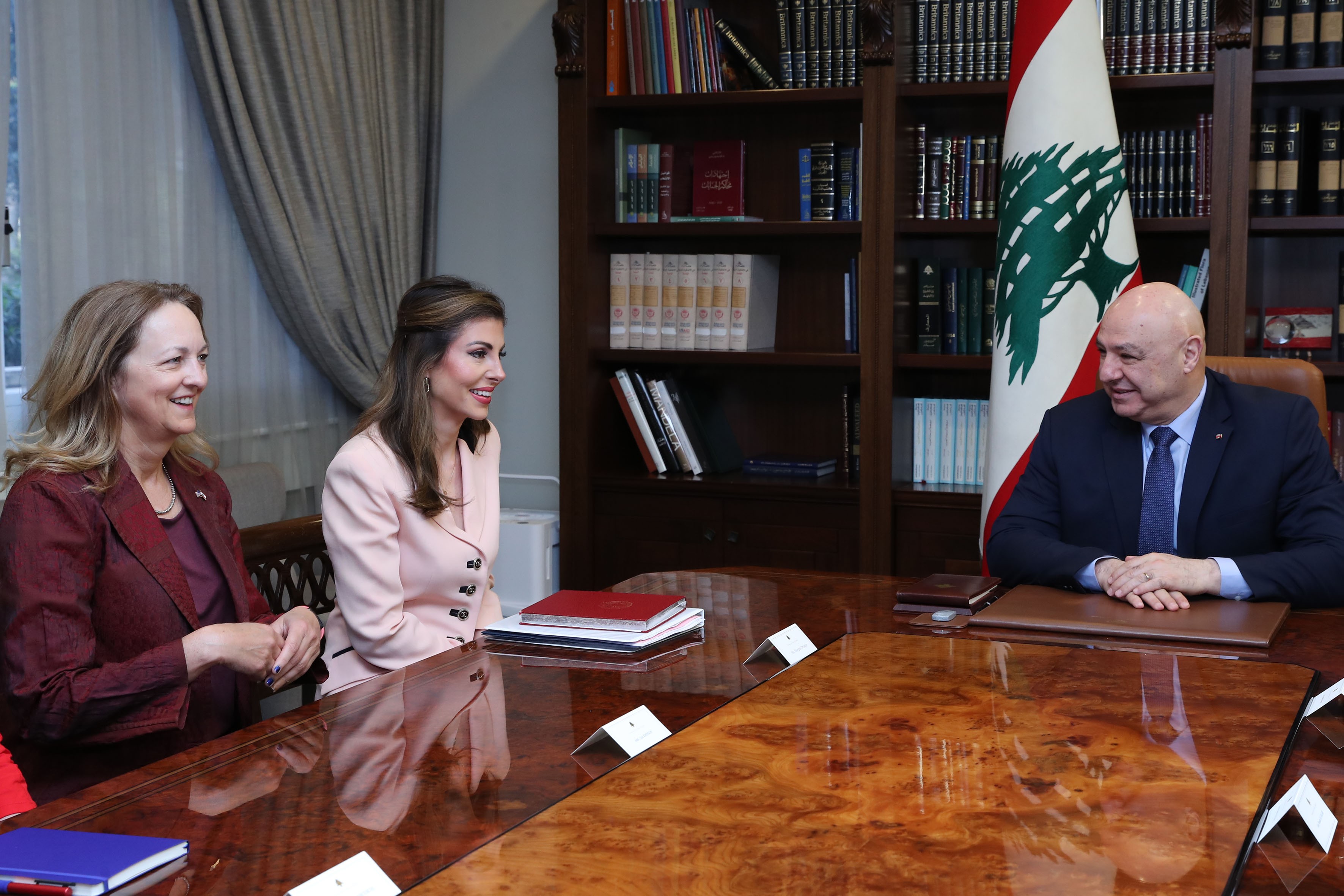 رئيس الجمهورية إستقبل نائبة المبعوث الأميركي الى الشرق الأوسط السيدة مورغان اورتيغوس